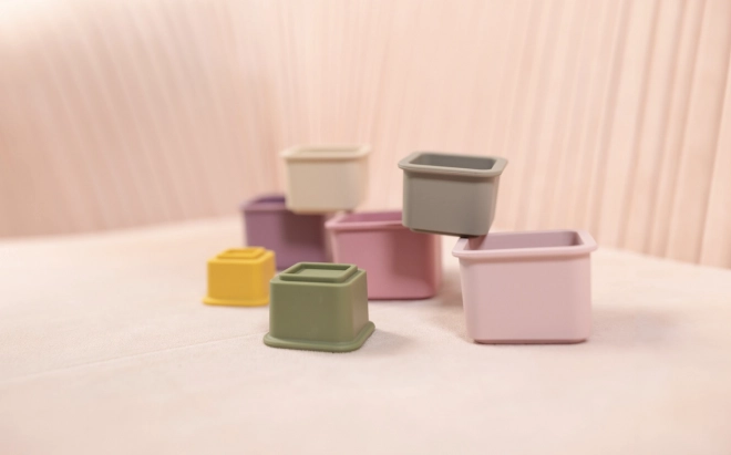 Silicone Stacking Cups Multicolor