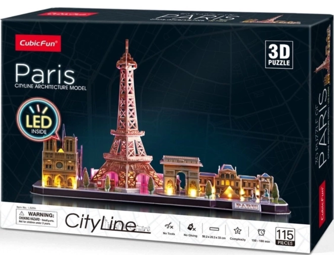 Cubicfun 3D Puzzle CityLine Panorama: Paris 115 Pieces