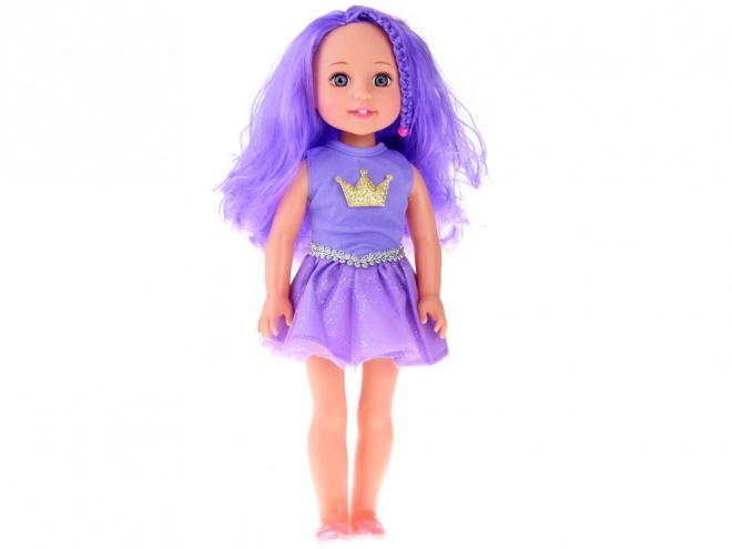 Queen of Purple Doll with Purple Hair 38 cm