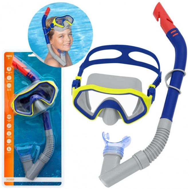 Diving Mask and Snorkel Set for Kids Bestway – red