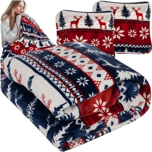 Premium Holiday Blanket with Pillow Covers