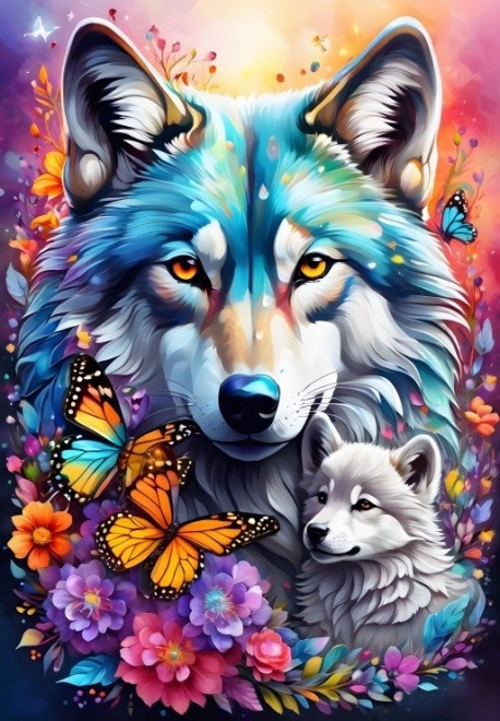 Puzzle Amore materno Lupi 1000 pezzi