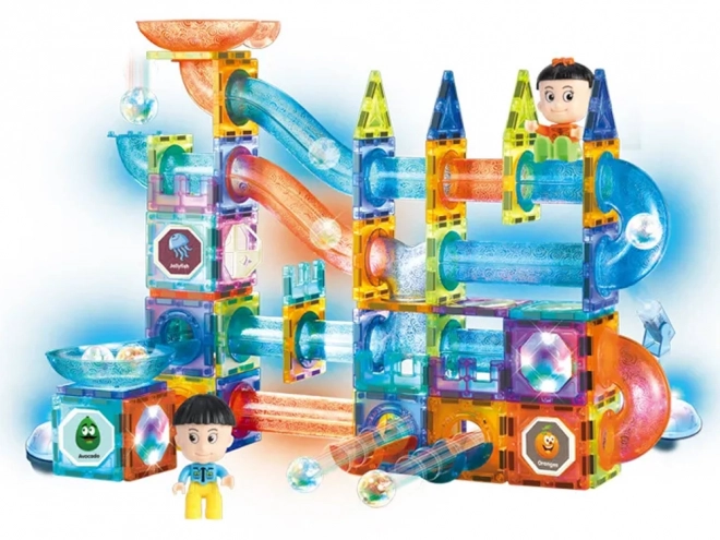 Illuminated Magnetic Ball Slide with 142 Pieces