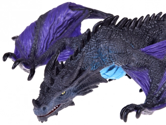 Majestic Purple Dragon Figurine with Movable Jaw