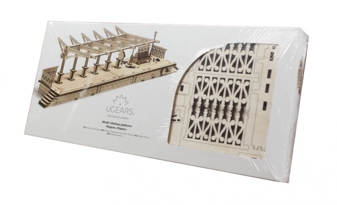 Ugears 3D Wooden Mechanical Puzzle Railway Platform