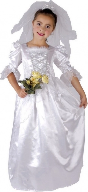Costume da sposa di carnevale, taglia 120-130 cm