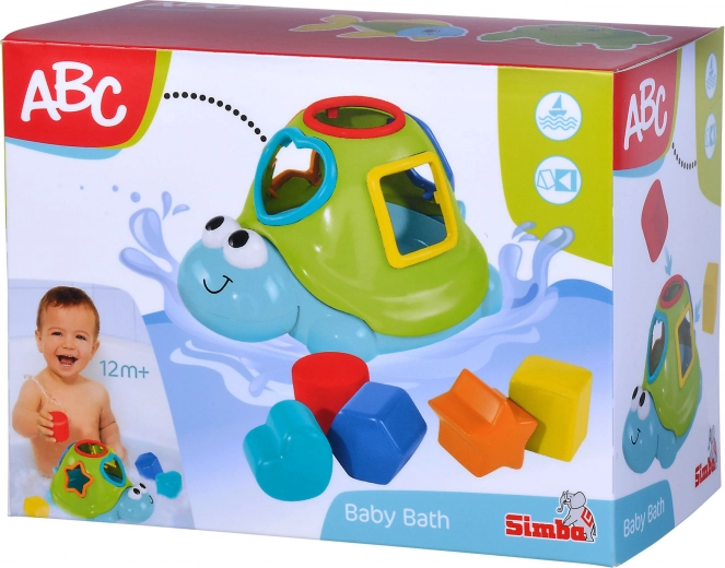 Úszó teknős a vidám fürdéshez