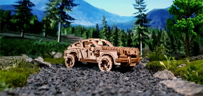 Wooden 3D Puzzle Rally Car Model