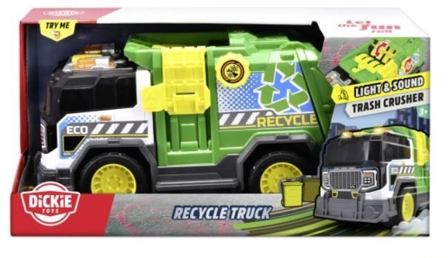 Green Garbage Truck with Lights and Sounds