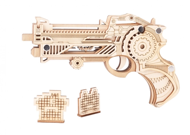 Wooden 3D Puzzle Rubber Band Gun