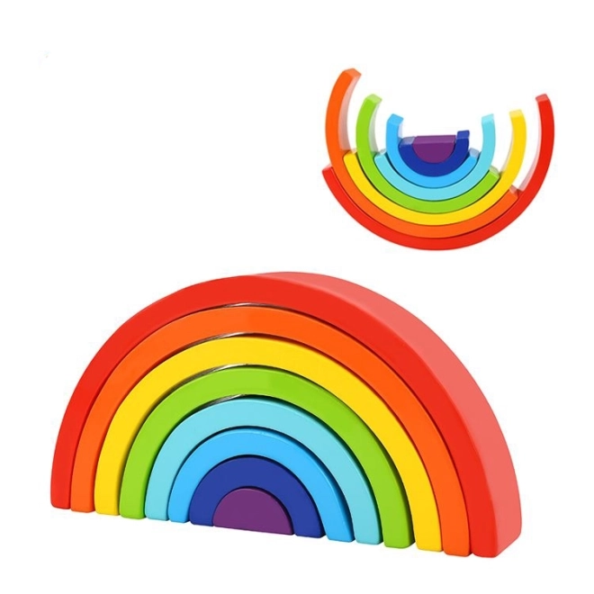 Giocattolo in legno arcobaleno Montessori TOOKY TOY