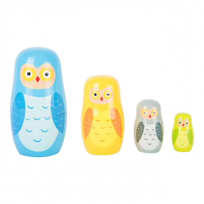 Small Foot Owl Family Matryoshka