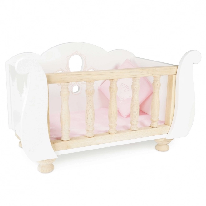 Wooden Doll Cradle Sleigh