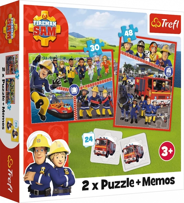 Fireman Sam Team Puzzle Set and Memory Game