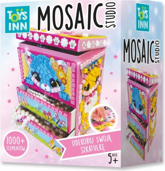 Creative Set Casket Mosaic Cat