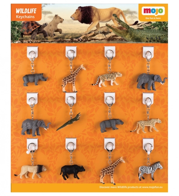 Zoo Animal Keychain Display Set