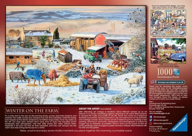 Winter on the Farm 1000 Piece Puzzle