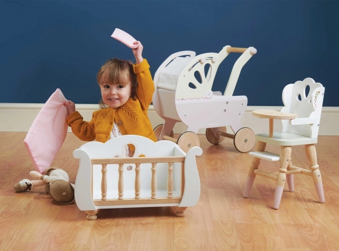 Wooden Doll Cradle Sleigh