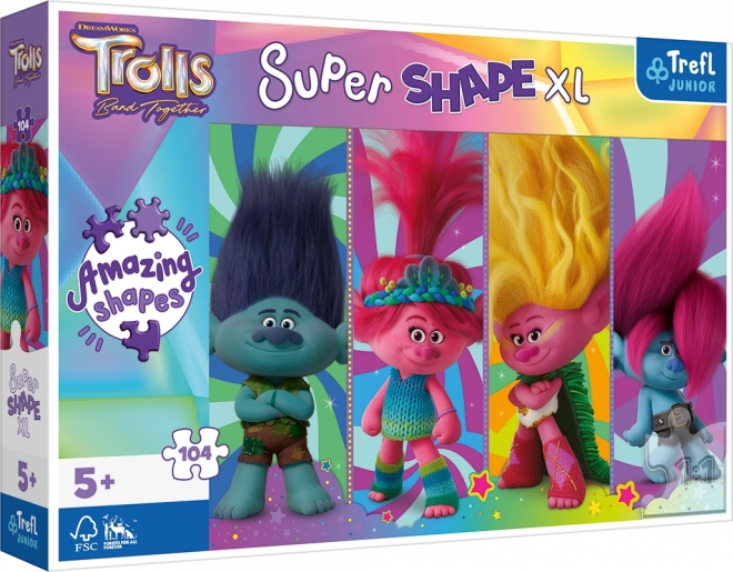 Trefl Trolls Super Shape XL Puzzle 104 Pieces