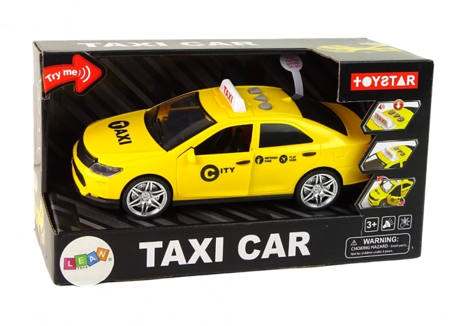 Yellow Taxi Toy Vehicle with Lights and Sounds
