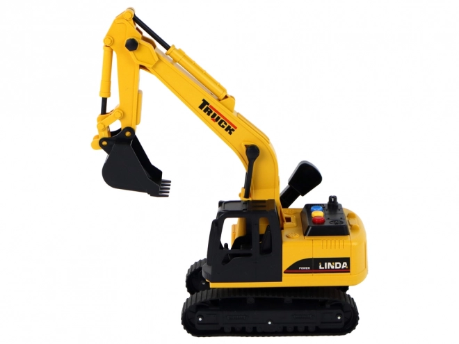 Yellow Excavator Toy with Sound and Light