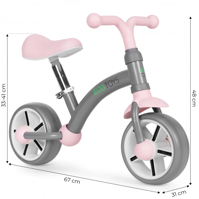Ecotoys Balance Bike with Adjustable Seat