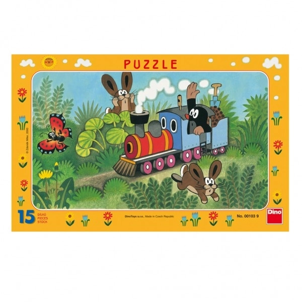 Puzzle With Mole And Locomotive