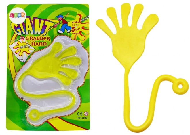 Yellow Sticky Hand Stretch Toy