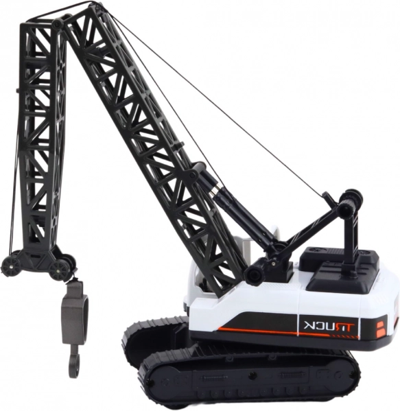 Grue à chenilles blanche pour jouer avec crochet rotatif 360°