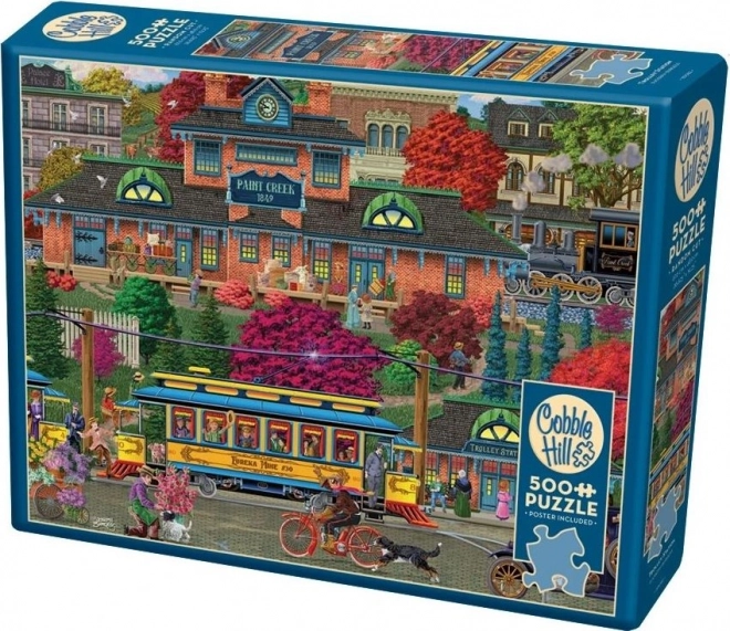 Cobble Hill Tram Stop Jigsaw Puzzle 500 Pieces