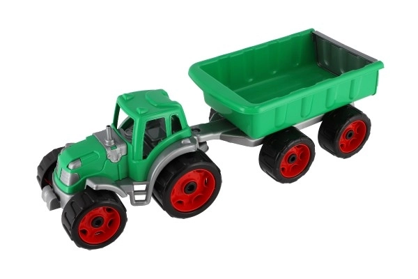 Plastic Tractor With Trailer 53cm