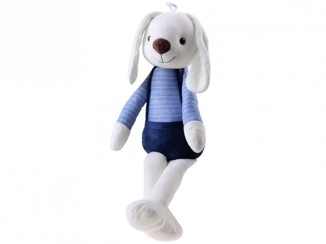 Plush Rabbit in Overalls Toy – blue