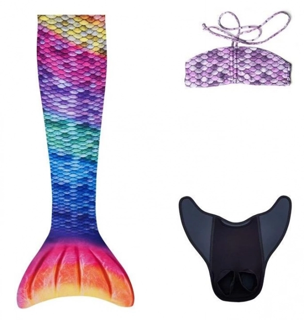 Aquaris Rainbow Swimming Monofin with Bikini