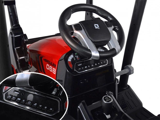 Large electric tractor with trailer and bucket for children