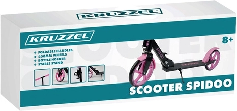 Összecsukható városi roller nagy kerekekkel (200 mm) gyerekeknek – rózsaszín