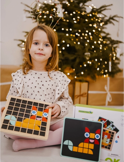 Dřevěná mozaika Tooky Toy Montessori