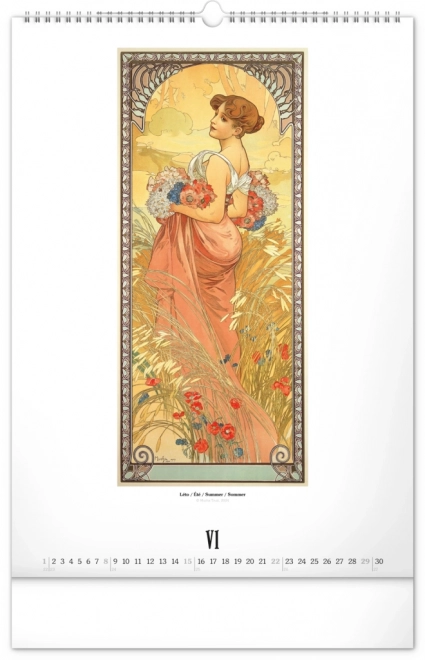 Wall Calendar Alfons Mucha 2025