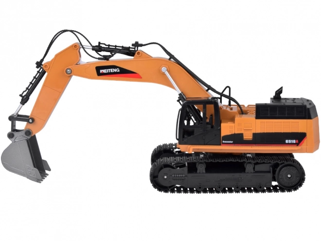 Remote Control Excavator Toy with LED, Sound, and Smoke Effects