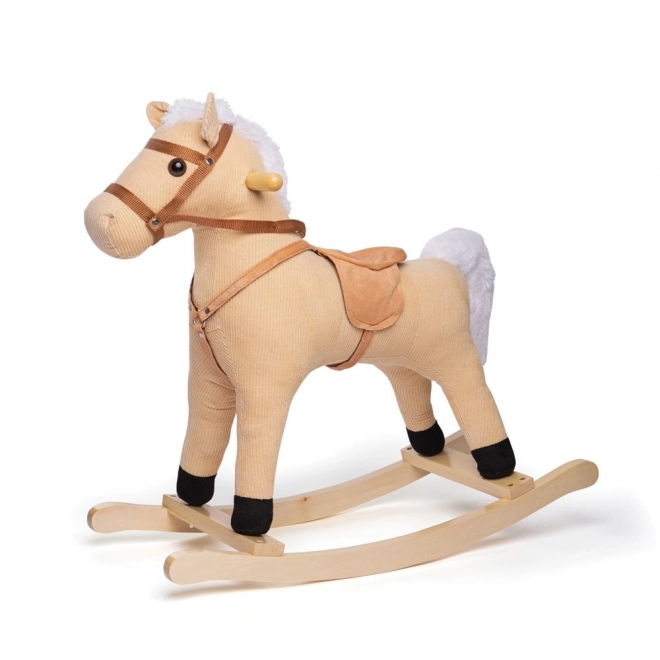 Wooden Rocking Horse Beige