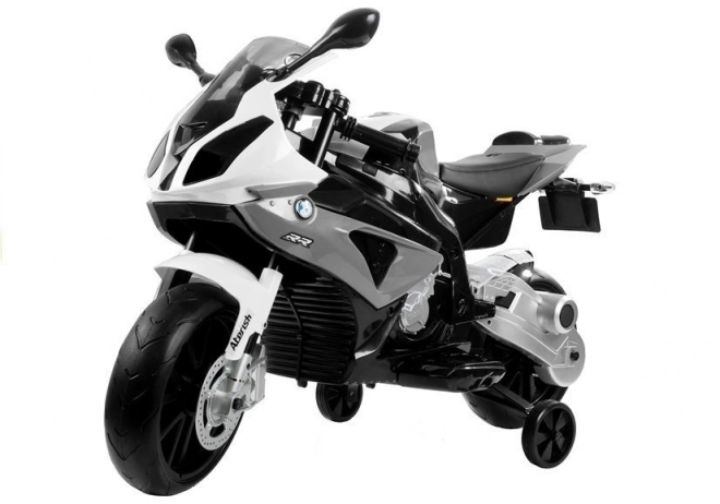 Silver BMW S1000RR Battery-Powered Motorcycle for Kids