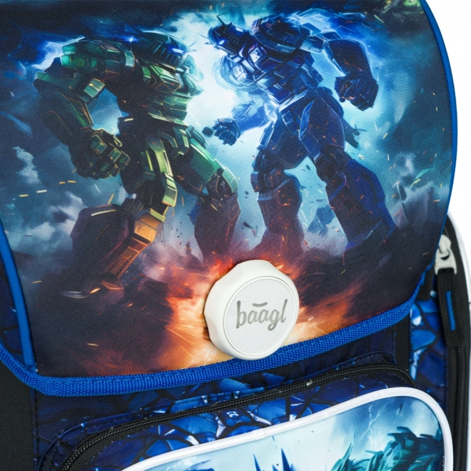 School Backpack Ergo Robots