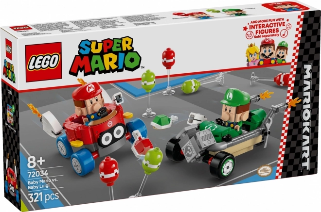 Mario Kart Baby Mario vs Baby Luigi Construction Set