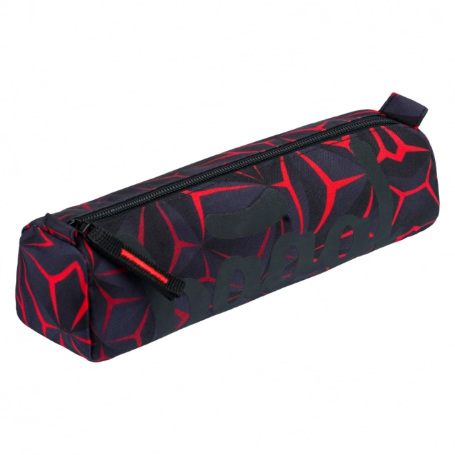 Student Pencil Case Red Polygon