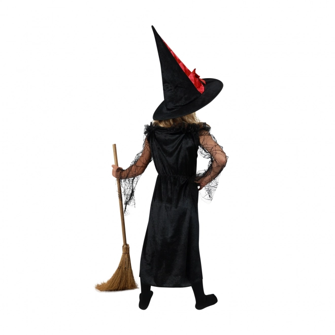 Children's Witch Costume Black and Red with Hat