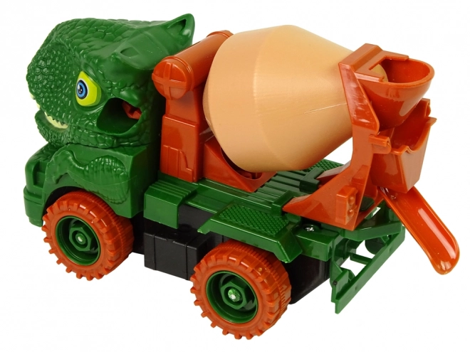 Dinosaur Cement Mixer Assembly Truck with Green Accessories