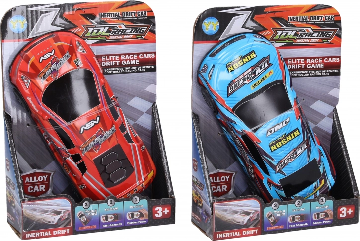 Auto in metallo da drift a retrocarica 17 cm
