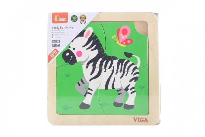 Wooden Zebra Puzzle for Toddlers