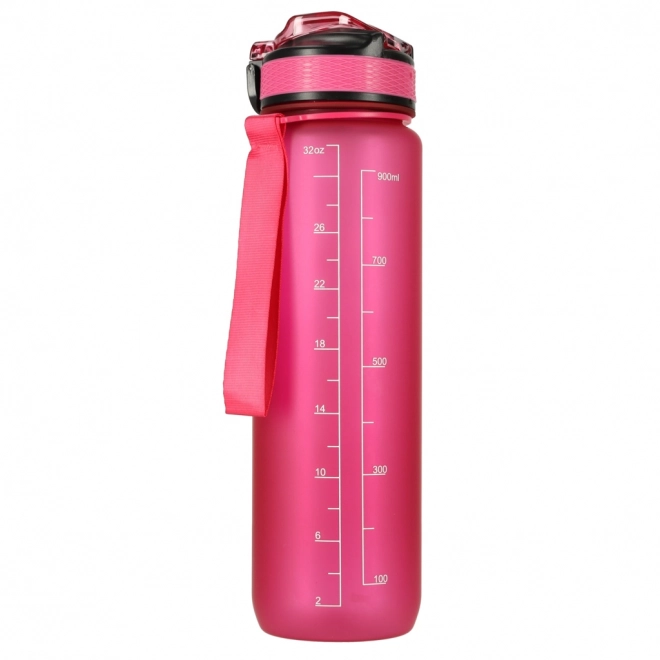 Motivational Pink Water Bottle with Straw and Handle - 1L