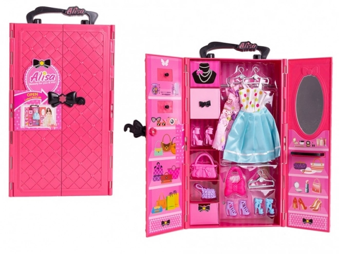 Wardrobe with Accessories Pink