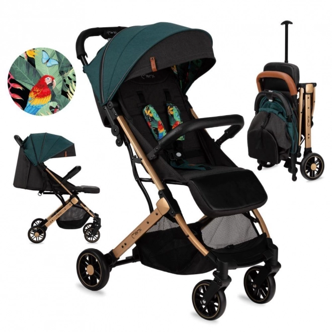 Sport Stroller MoMi Estelle Green with Gold Frame